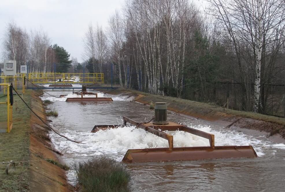 Behandlung von Grubenwasser (CO₂-Stripping)