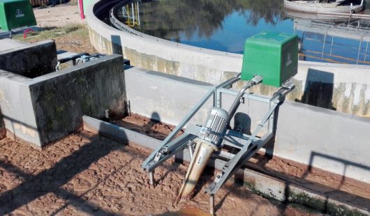 Einsatz von DualStar Belüftern in einem Belebungsbecken in Frankreich